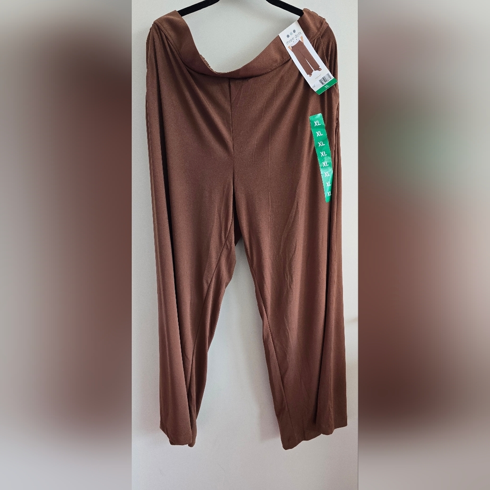 Three Dots Chocolate Wide Leg Women's Pants
